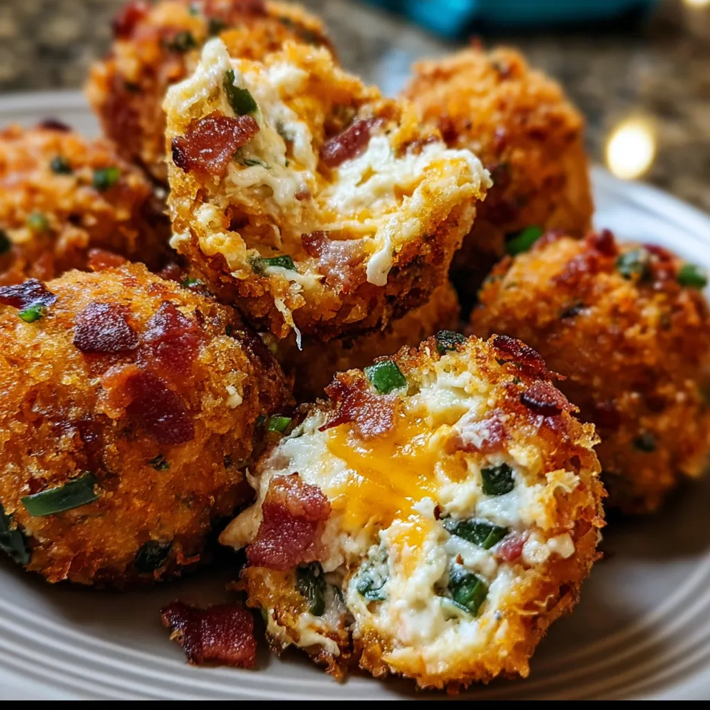 Ultimate Bacon Jalapeño Popper Cheese Balls with Crispy Coating and Spicy Kick - main view